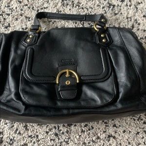 Black leather Coach Bag